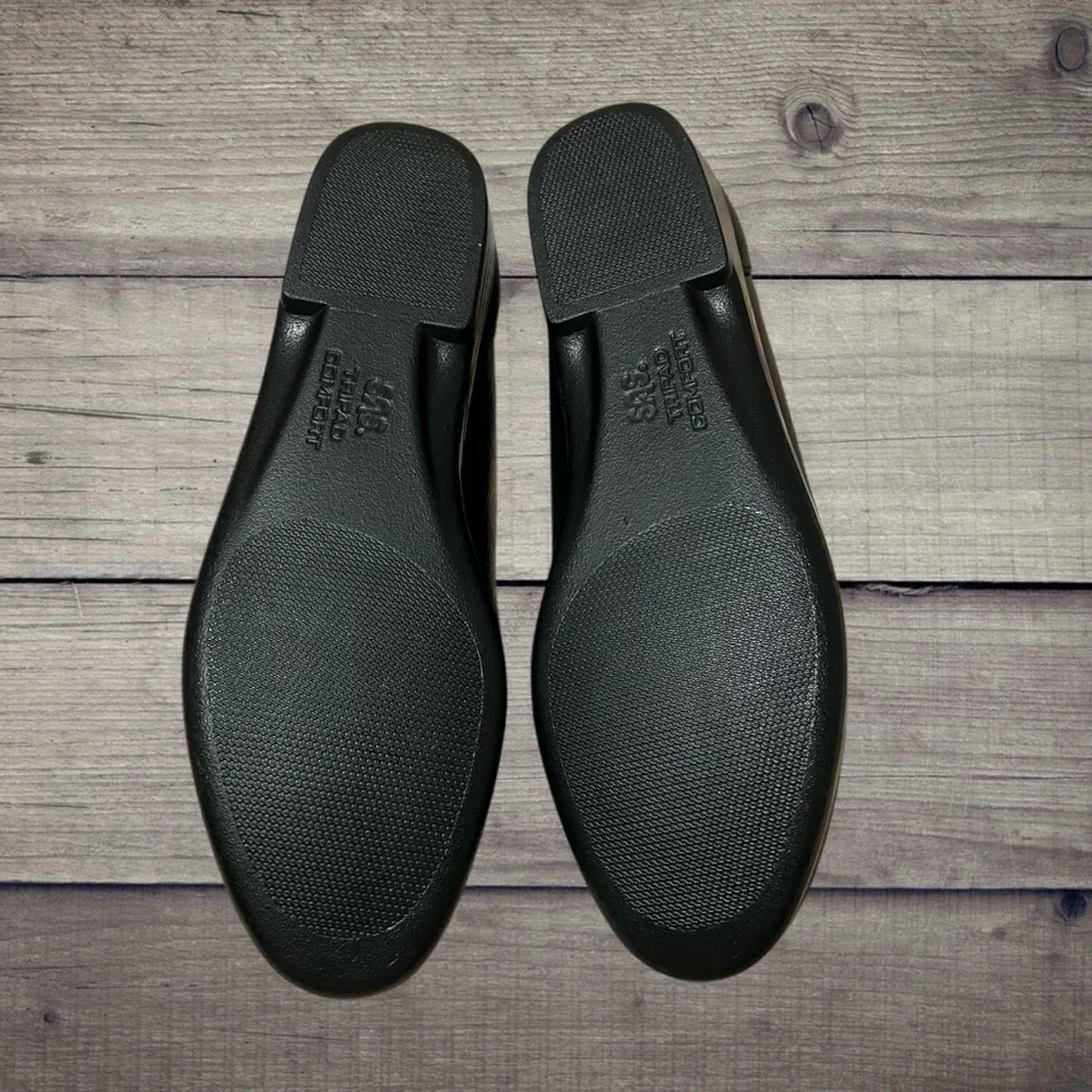 SAS Simplify 7 Narrow Black Leather Loafers Flats Comfort Shoes Mint Made in USA